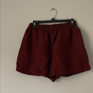 Women's Rust Linen Shorts